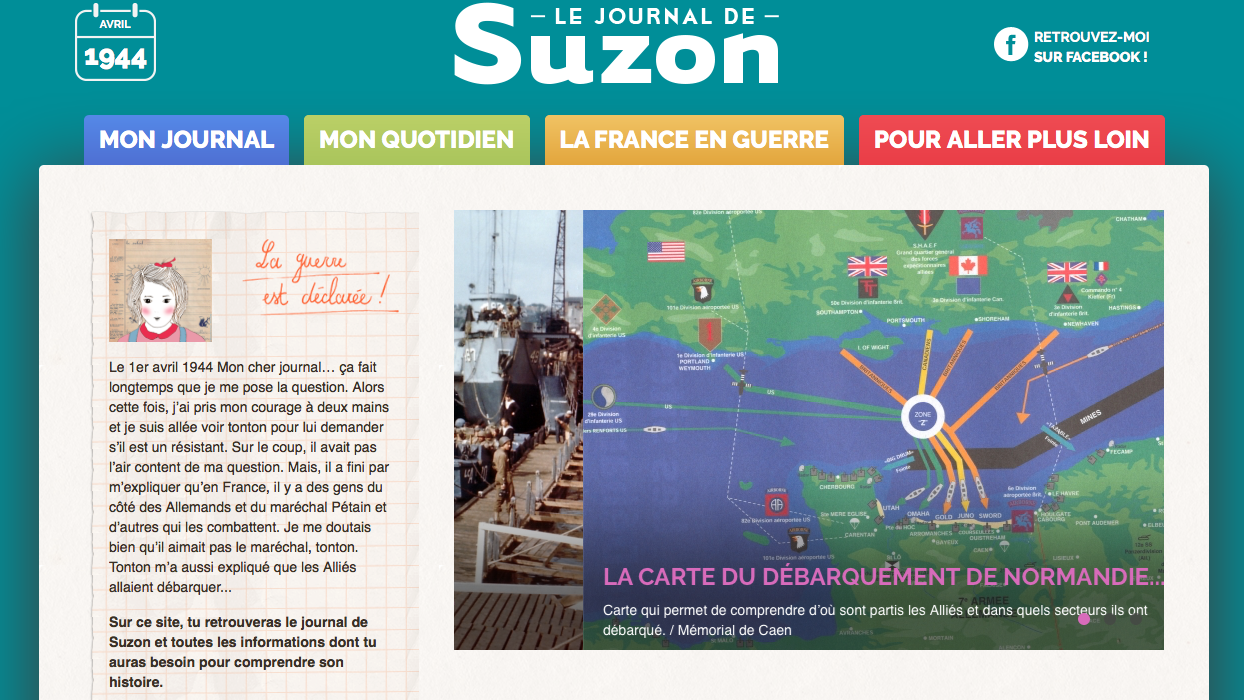 Page d'accueil du journal de Suzon 