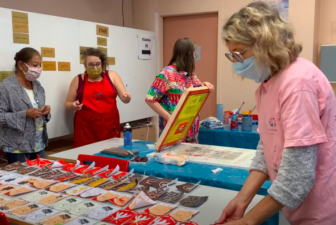 Vignette de la médiation Atelier de sérigraphie, combats féminins !