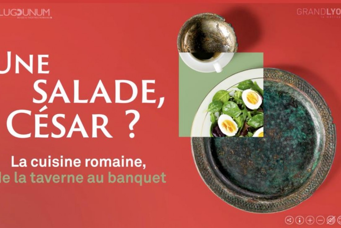 Vignette de la médiation « Une salade, César ? » La cuisine romaine, de la taverne au banquet